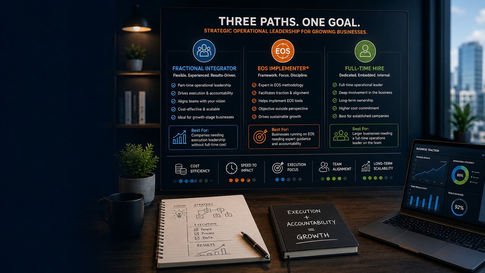 Fractional Integrator vs. EOS Implementer vs. Full-Time Hire: Which Is Right for Your Growing Business?